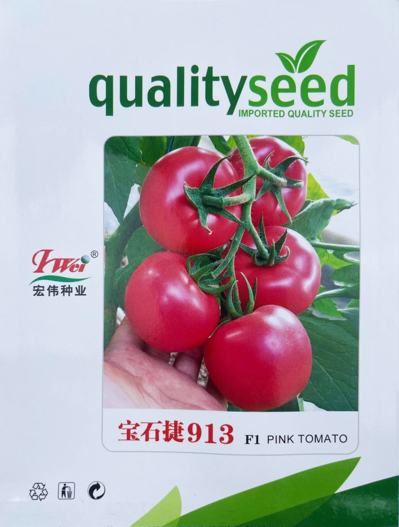 宝石捷913番茄种子高圆大果亮粉早春越冬温室拱棚耐低温