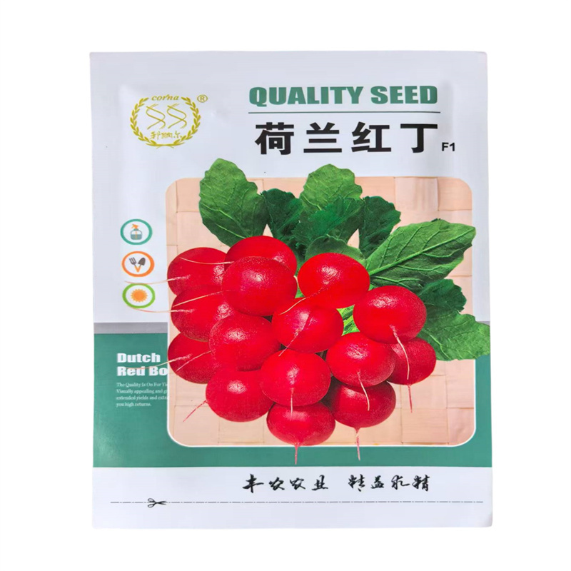 荷兰红丁樱桃萝卜种子早熟耐糠心根细顶小高产基地籽