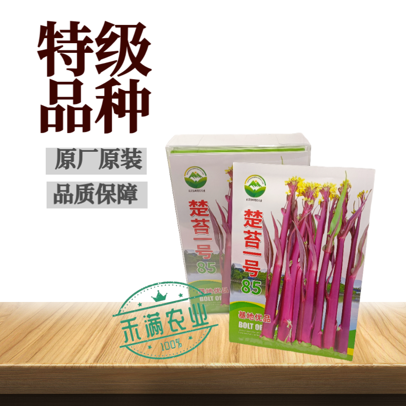 正宗红菜苔种子楚苔一号大粗股洪山菜薹种籽特级亮红紫红耐寒