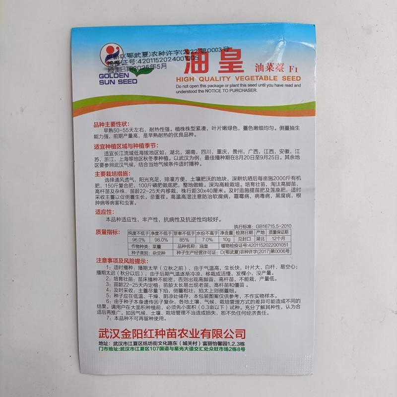 【早熟耐热】油皇油菜苔种子多茬采收家庭农家基地可播