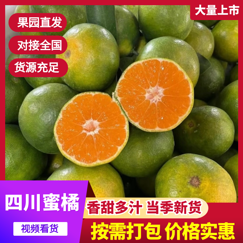 蜜橘四川蜜桔基地直供，口感好品质高价格低，对接电商市场