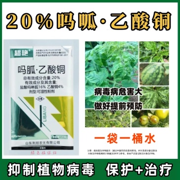 20%吗胍·乙酸铜番茄西红柿病毒病黄叶花叶病毒病农药杀