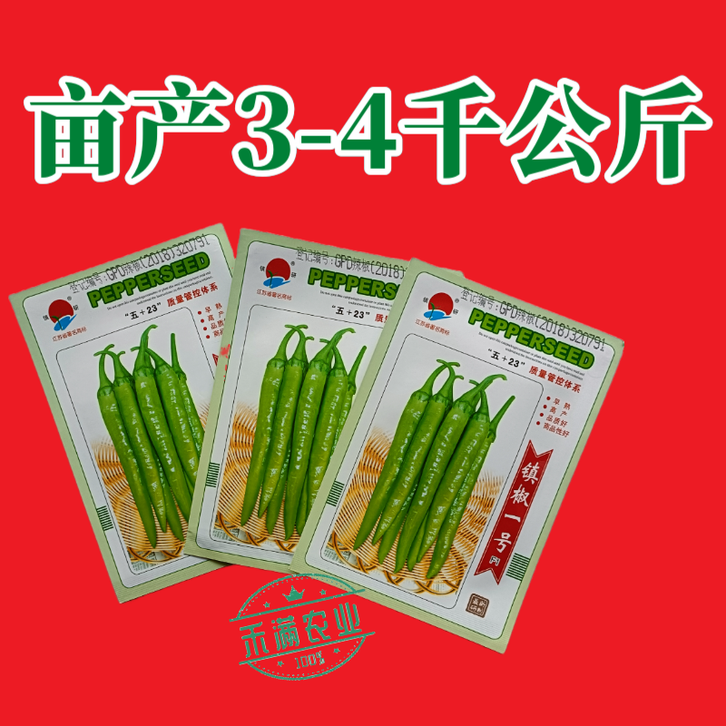 镇辣一号杭椒种子早熟高产蔬菜种子辣椒种淡绿色辣味中等辣椒