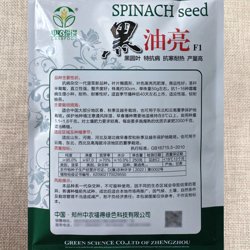 黑油亮菠菜种子黑圆叶菠菜种籽抗寒耐热杂交一代高产墨绿肥厚