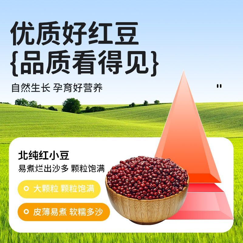 东北农家黑龙江红小豆红豆农家自产新货红豆煮粥圆颗粒高出沙