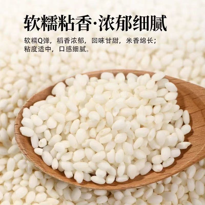批发东北糯米50斤一袋黑龙江圆粒江米圆糯米白五谷杂粮粮食