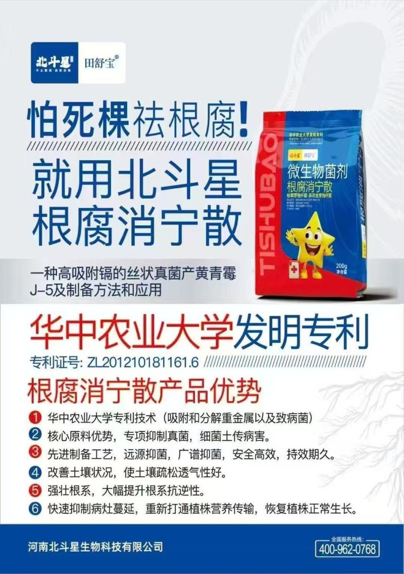 北斗星微生物菌剂根腐消宁散草芽孢杆菌死苗烂根根腐病枯萎病