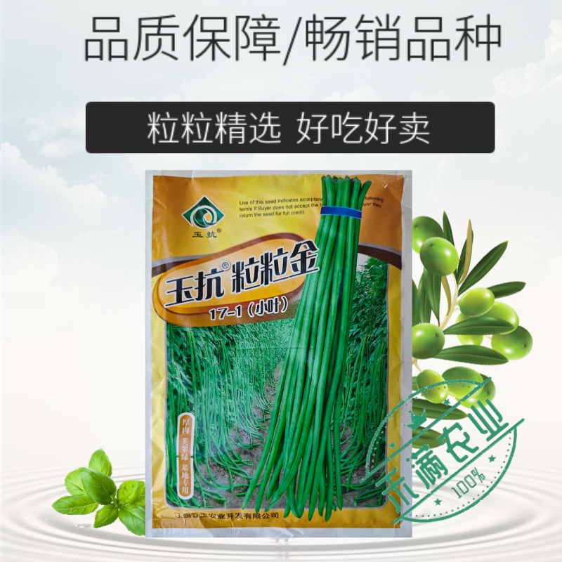 粒粒金17-1绿条特长豆角摘不败高产豇豆种子春秋种蔬菜四