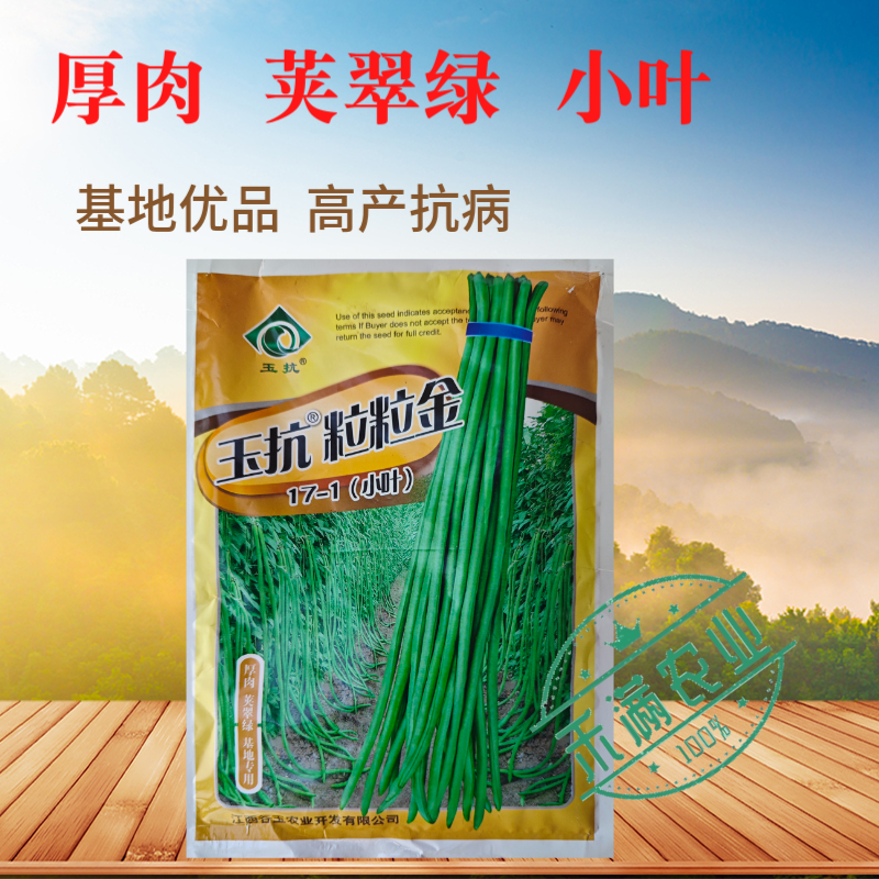 粒粒金17-1绿条特长豆角摘不败高产豇豆种子春秋种蔬菜四