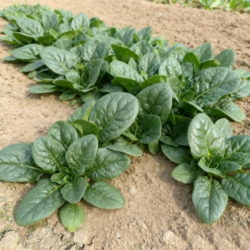 短脚虎趴地菠菜种子5斤肉菠菜种子高产墨黑油亮耐抽苔