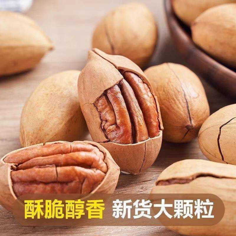 新货薄皮碧根果大颗粒长寿果批发