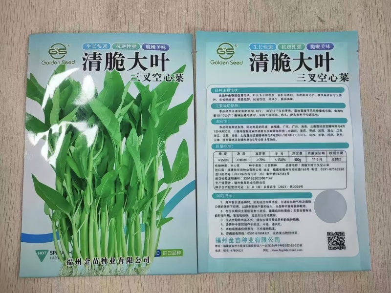 清脆大叶三叉空心菜种子泰国空心菜种子高产大圆叶