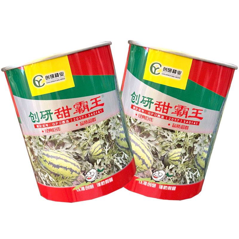 创研甜霸王西瓜种子抗病耐重茬瓤色大红耐裂果甜王西瓜种子