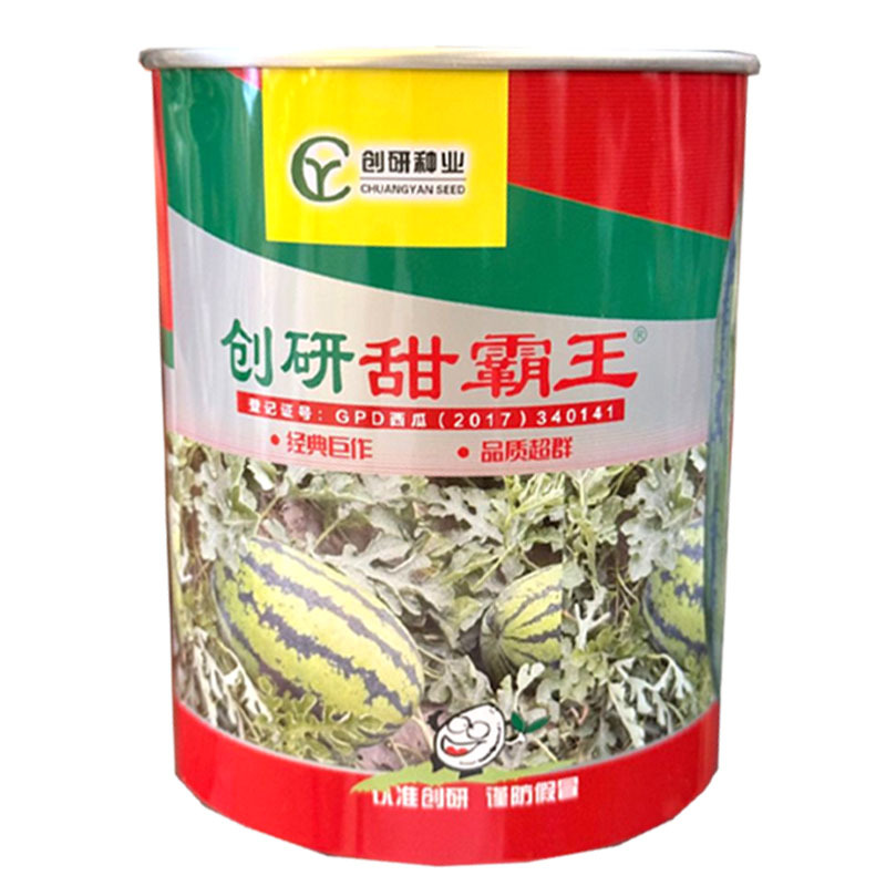 创研甜霸王西瓜种子抗病耐重茬瓤色大红耐裂果甜王西瓜种子