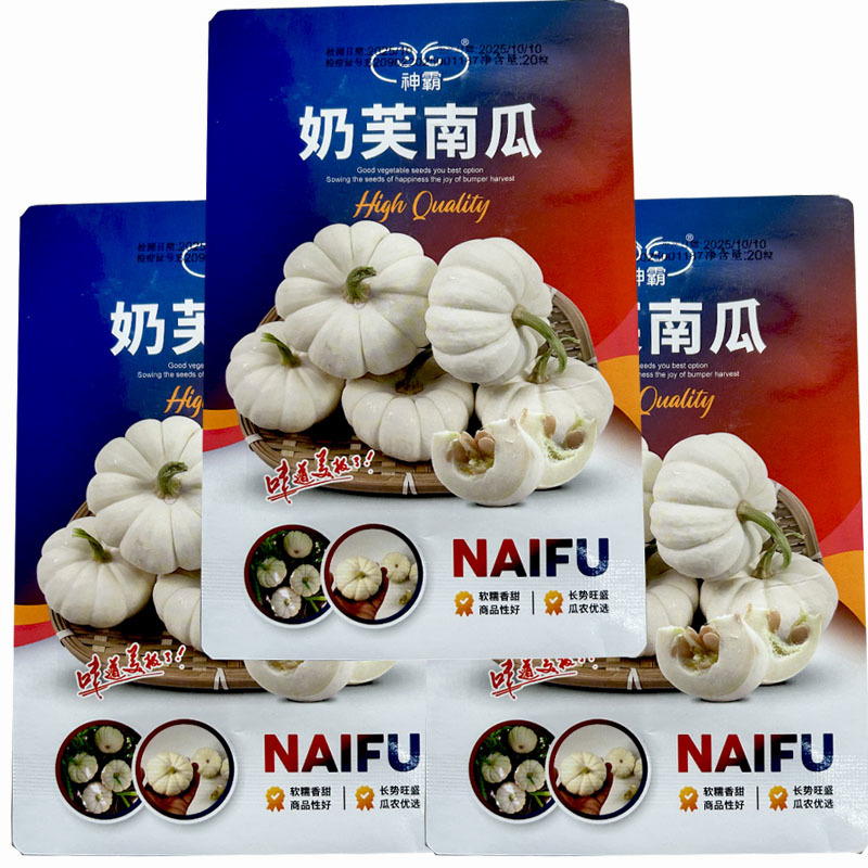奶芙南瓜种子白贝贝瓜小南瓜大田基地种植甜面易种植