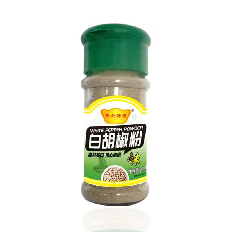 黄金厨师塑料瓶装白胡椒粉