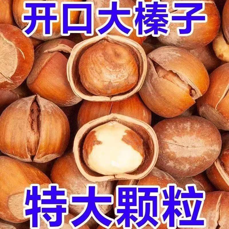 东北野生开口榛子新货薄皮炒熟坚果零食香味浓郁