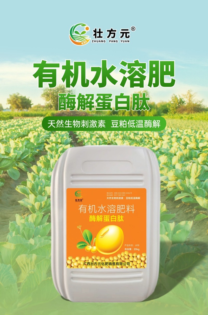 有机水溶肥大豆蛋白水溶桶肥瓜果蔬菜槟榔