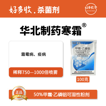 华北制药爱诺寒霜50%甲霜·乙膦铝可湿性粉剂100克