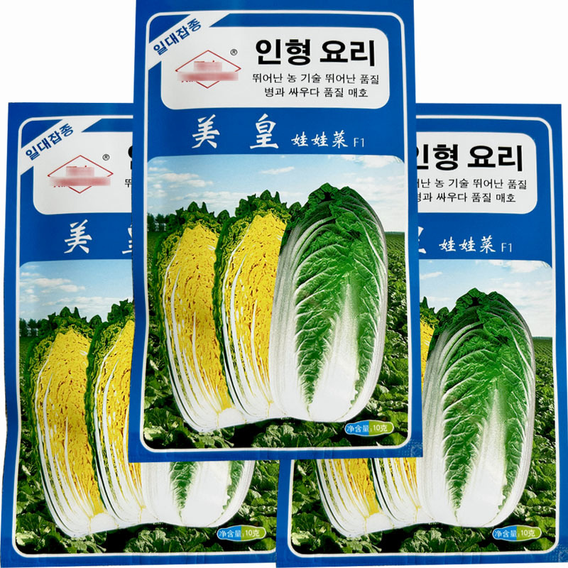 美皇娃娃菜种子小白菜早熟好吃黄心高产秋冬种植耐寒蔬菜种孑