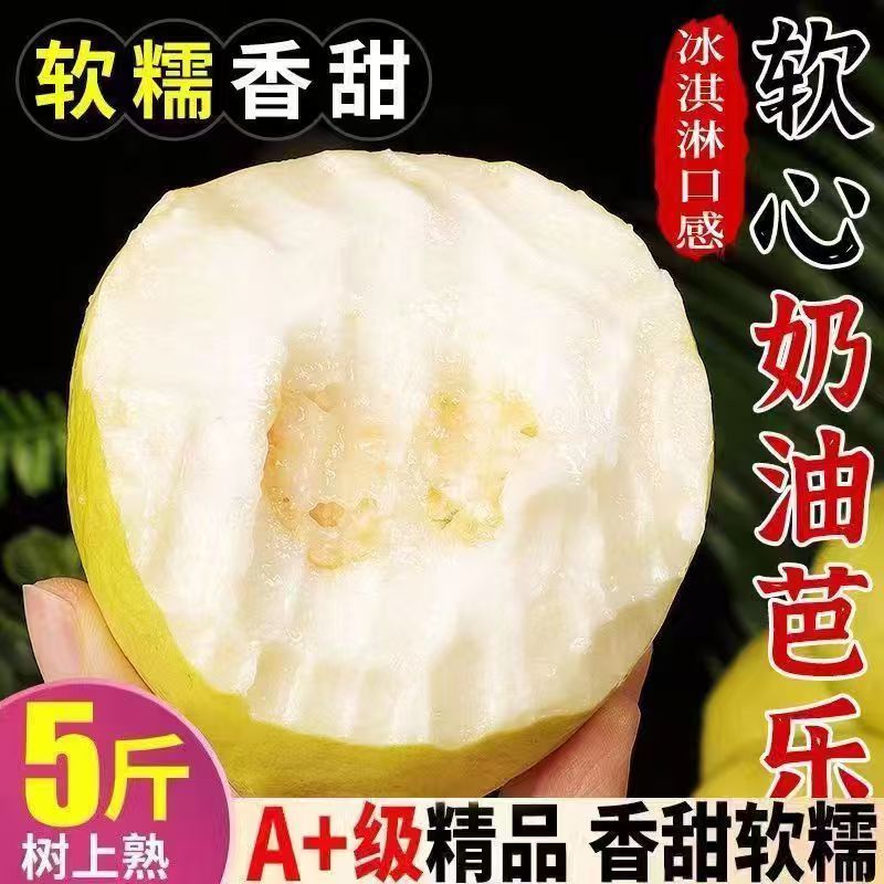 软糯奶油白芭乐冰淇淋芭乐当季新鲜水果红软籽番石榴双拼整箱