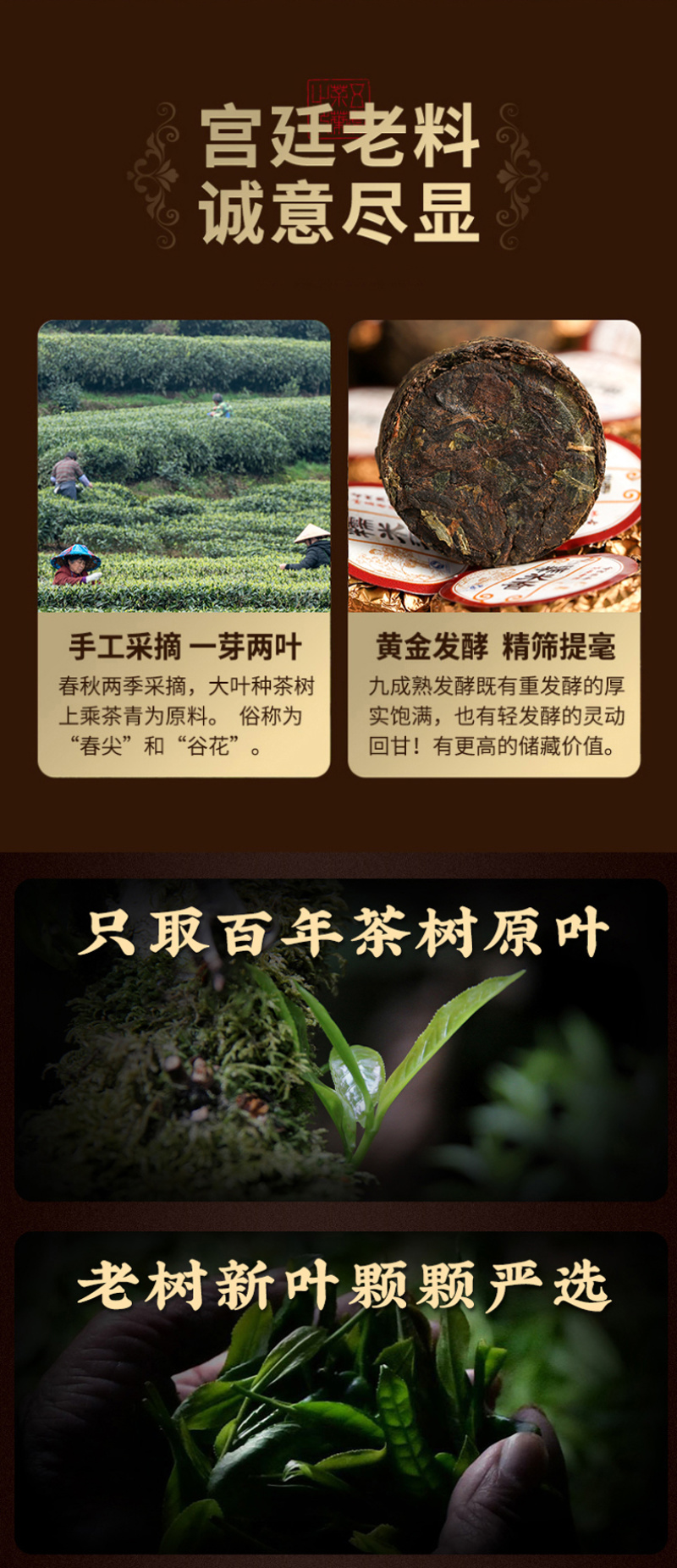 云南普洱茶茶叶糯米香普洱熟茶小沱茶饼小粒包装罐装500克