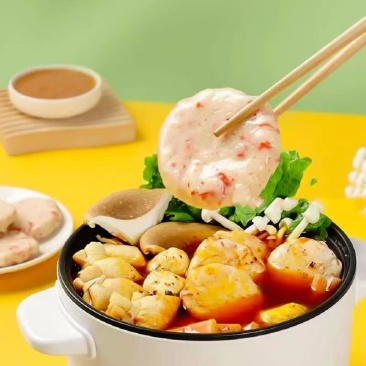 仿龙虾饼批发商用爆汁鱼饼关东煮麻辣烫火锅香锅冷冻食品批发