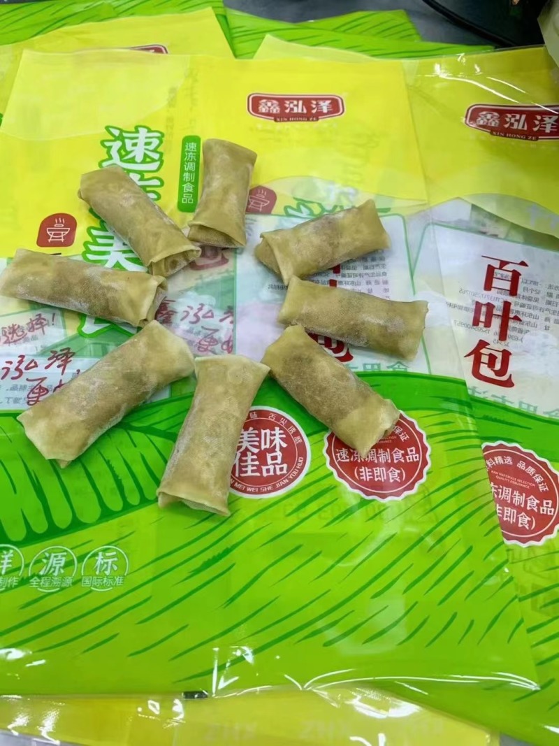 鑫泓泽百叶包肉（长）鲜肉千张包火锅食材半成品豆制品冷冻