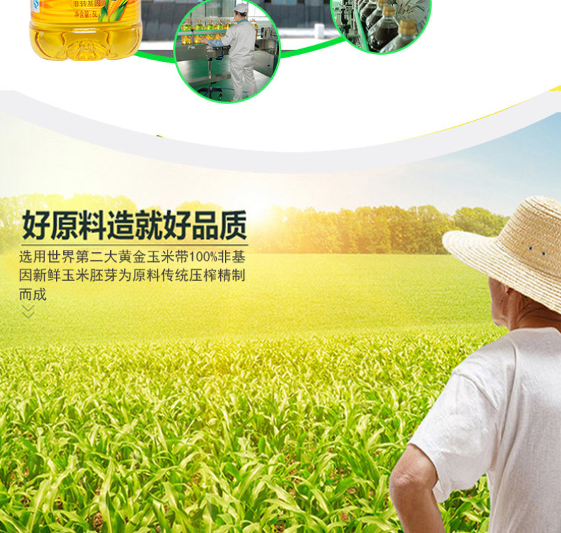 吉粮非转基因一级鲜胚玉米油