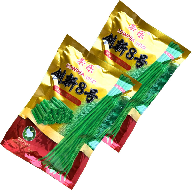 创新8号豇豆种子白籽白花翠绿厚肉长豆角种籽双荚率高基地用