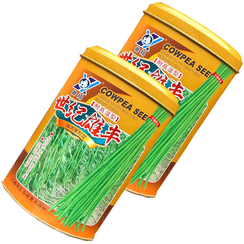 世纪雄丰豇豆种子耐高温早中熟油绿荚豆角种子耐老化大田基地