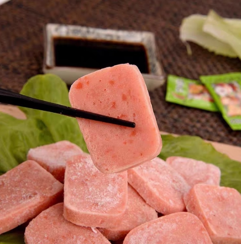 闽南香肉清真商用麻辣烫关东煮火锅丸子冒菜干锅食材午餐肉片