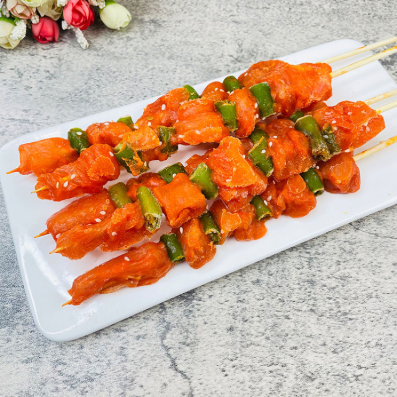青椒脆骨串猪脆骨串猪肉串排骨烧烤油炸小吃商用冷冻半成品