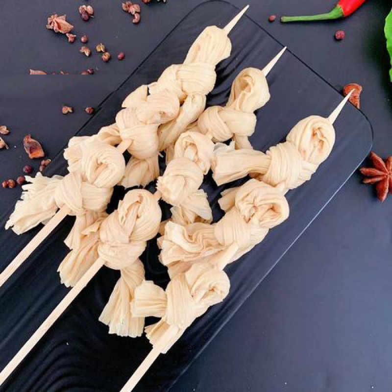 黄豆扣炸串豆制品炸豆扣结串豆结油炸火锅蛋白肉素肉佛