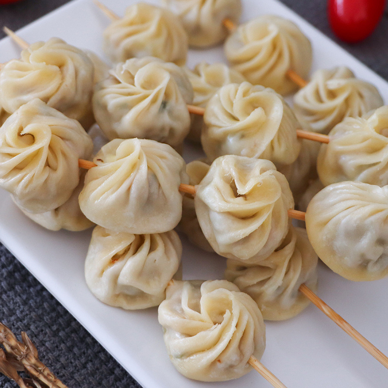 手工拇指生煎串烧烤油炸铁板小吃迷你肉包子小笼包