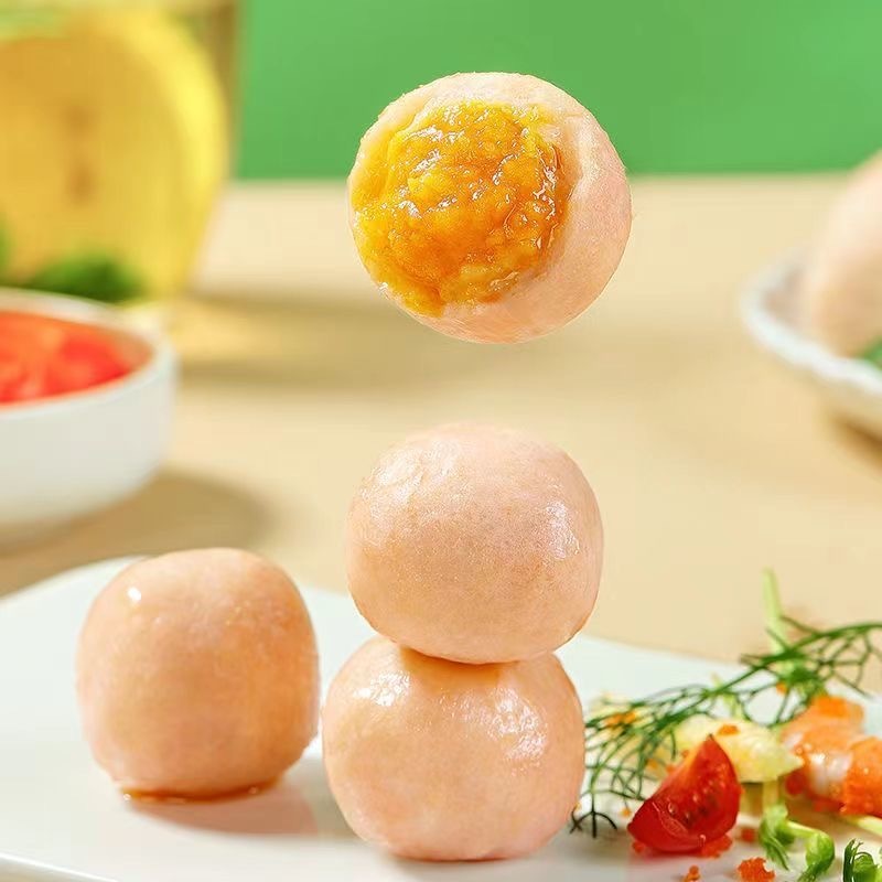 安井咸蛋黄虾球火锅丸子虾滑芝士虾肠麻辣烫关东煮食材
