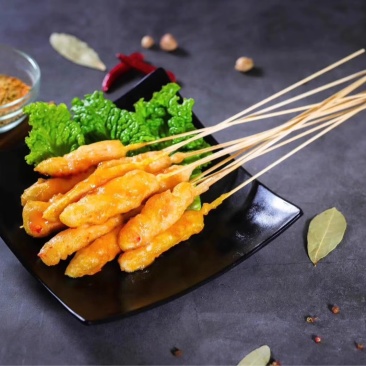 雪花肉串调理鸡肉无骨鸡柳油炸烧烤食材商用冷冻半成