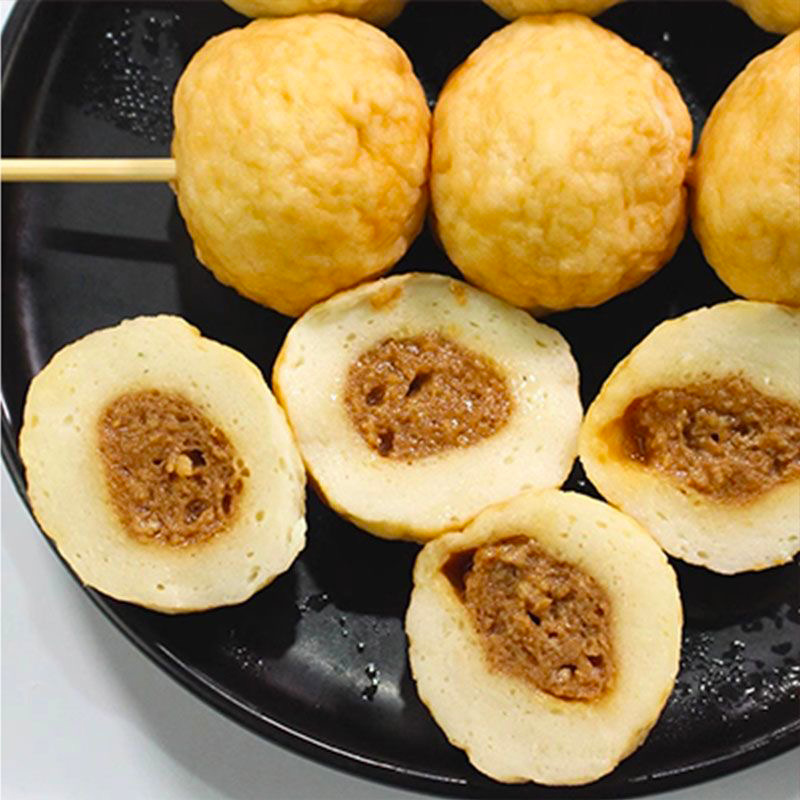 爆烤鱼蛋台湾小吃章鱼小丸子火锅麻辣烫烤肠机香锅食材