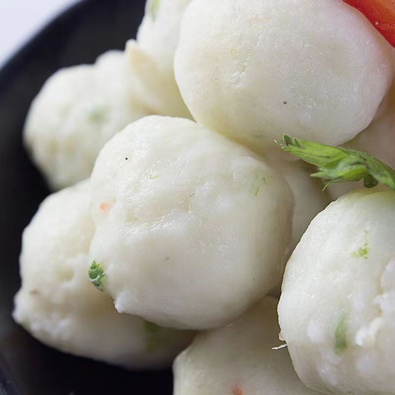 骏马葱花鱼丸商用批发手工港式正宗手打火锅食材海鲜葱花子