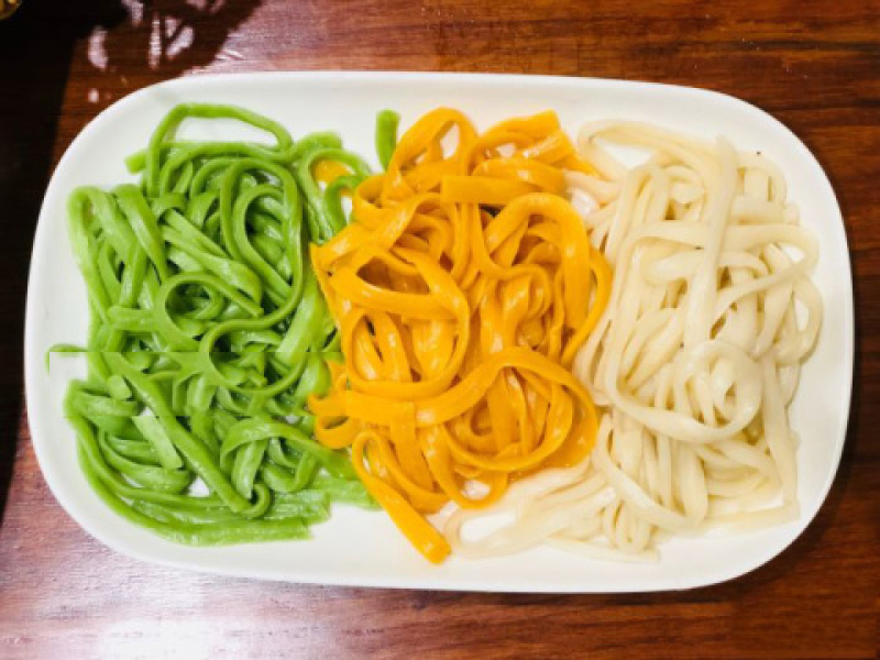 云鹤厨秘书火锅面三色面彩色蔬菜面火锅麻辣烫食材餐饮商用批