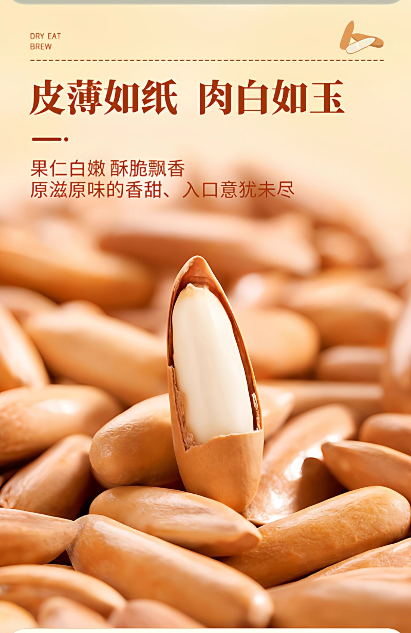 巴西松子2025新货手剥坚果大颗粒电商好货