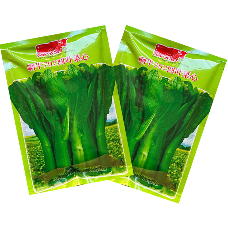 啊牛707圆叶菜心种子抗病菜苔粗壮整齐生长快大田基地种