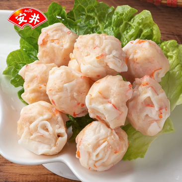 安井龙虾味球锁鲜装火锅丸子海鲜虾丸虾球关东火锅麻辣烫串串