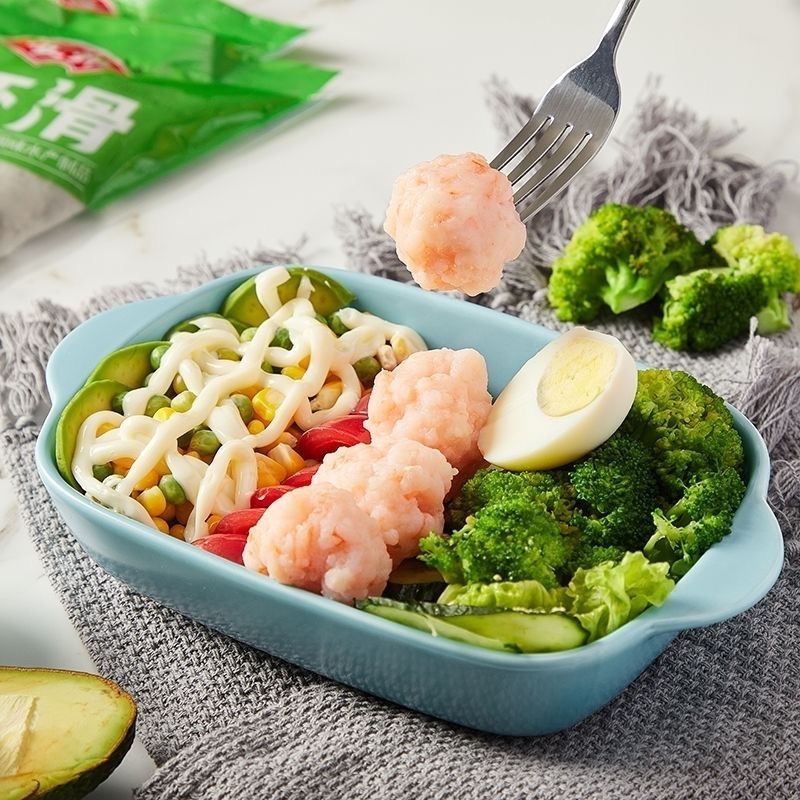 安井虾滑速冻火锅食材***挤袋营养大颗粒虾仁虾球虾饼整箱