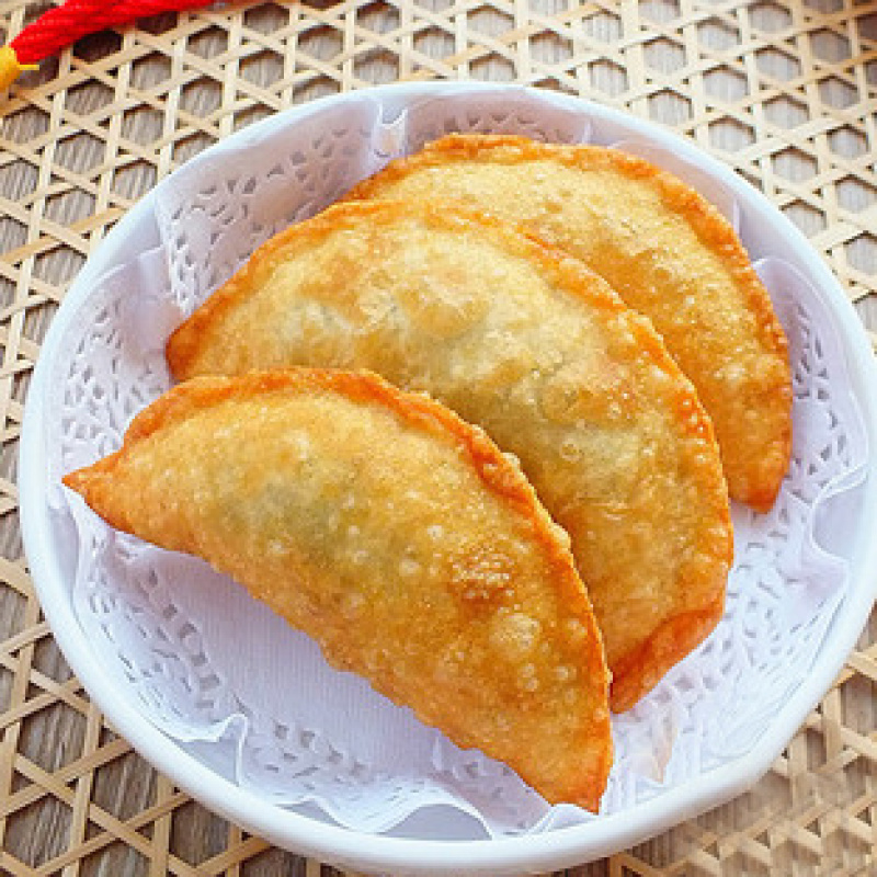 炸菜角韭菜粉丝大饺子盒子早餐油炸小吃冷冻半成品脆皮菜角商