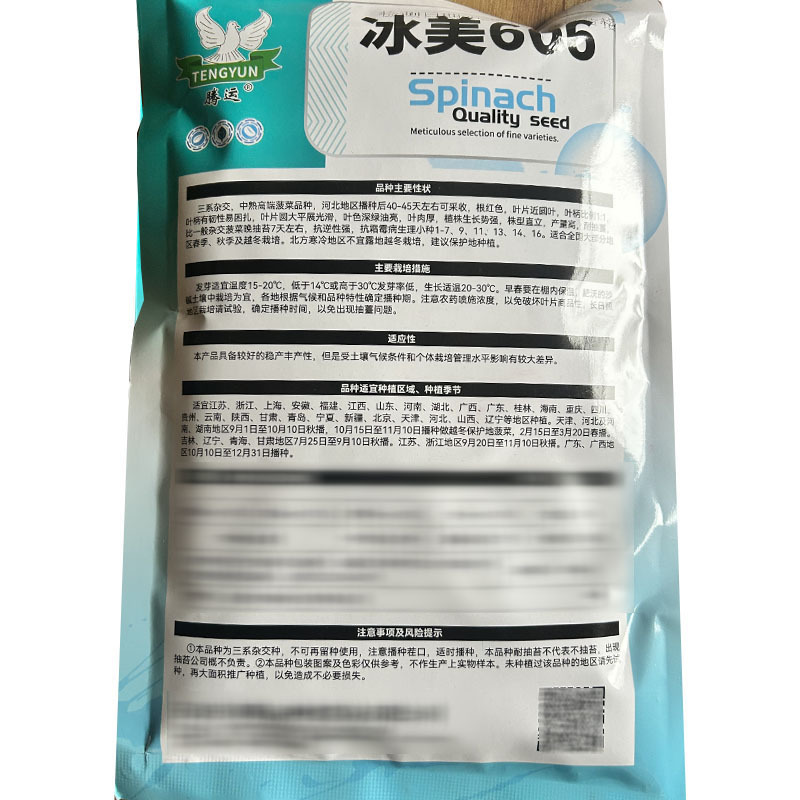 菠菜种子中熟冰美606红根菠菜籽圆叶菠菜耐寒叶深绿油亮叶