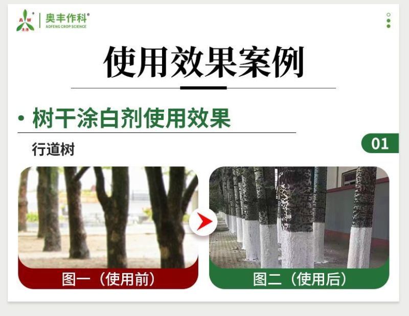 树干涂白剂园林果树防虫咬防冻耐雨淋防晒防日灼树木农用