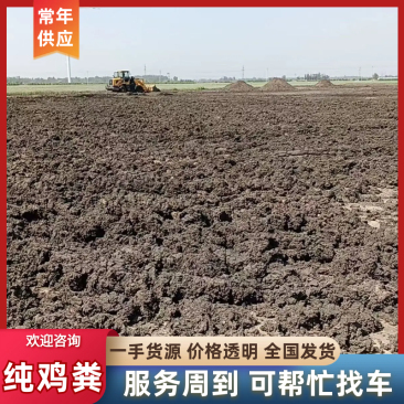 鸡粪纯鸡粪产地直销量大从优可视频看货散装袋装都有对接