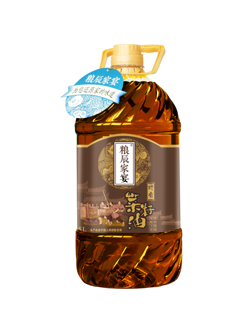 粮辰家宴菜籽油物理压榨，非转基因，大型生产厂家，火爆招商
