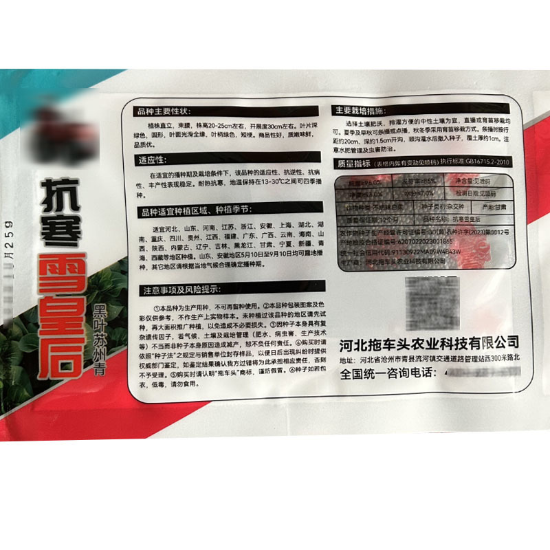 抗寒雪皇后大头苏州青种子特矮颗束腰青梗菜软糯肥厚油亮苏州